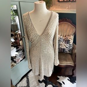 FashionNova sequin & pearl dress